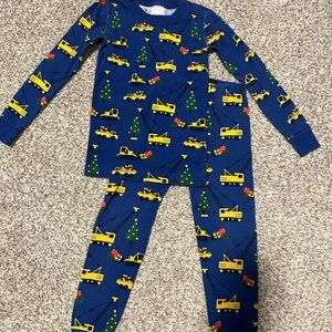 Hanna Andersson toddler boy Christmas pajamas. Organic cotton.